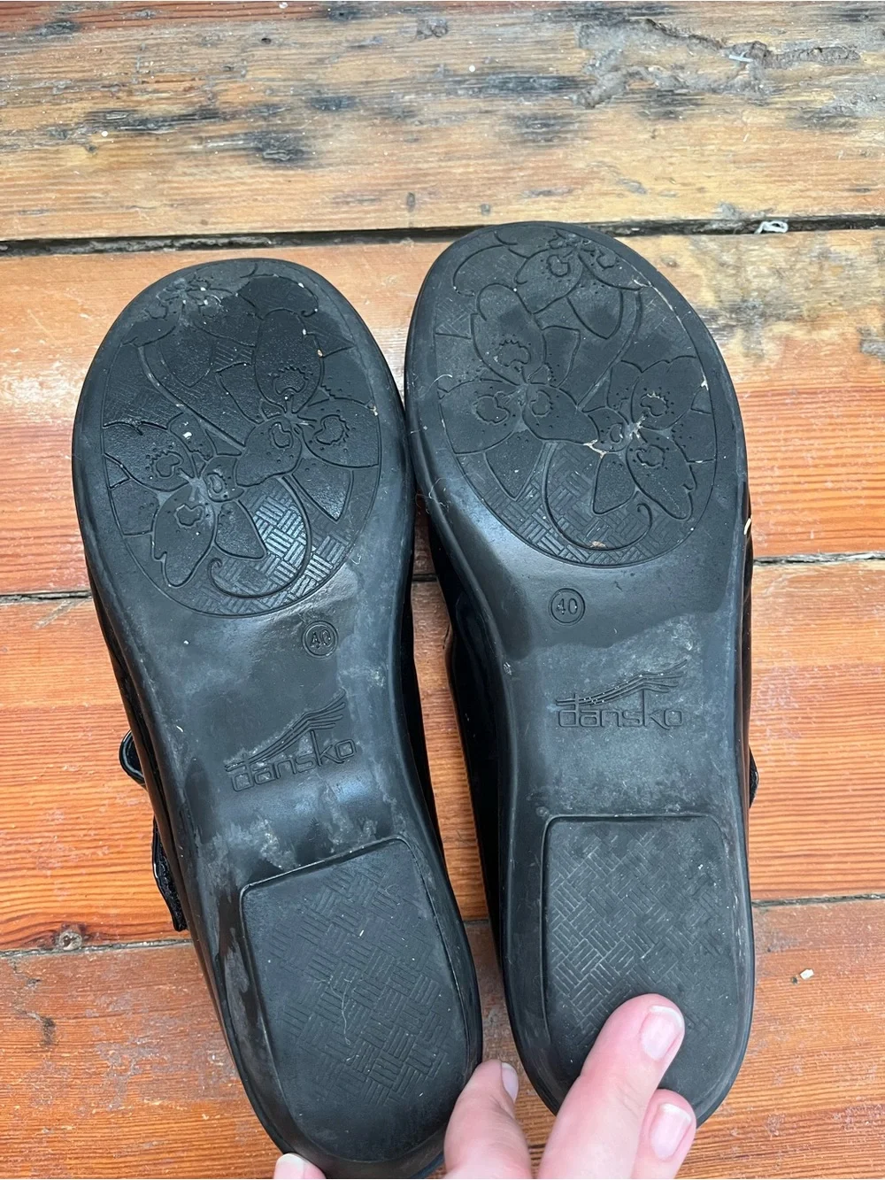 Dansko Black Patent Mary Jane Flats